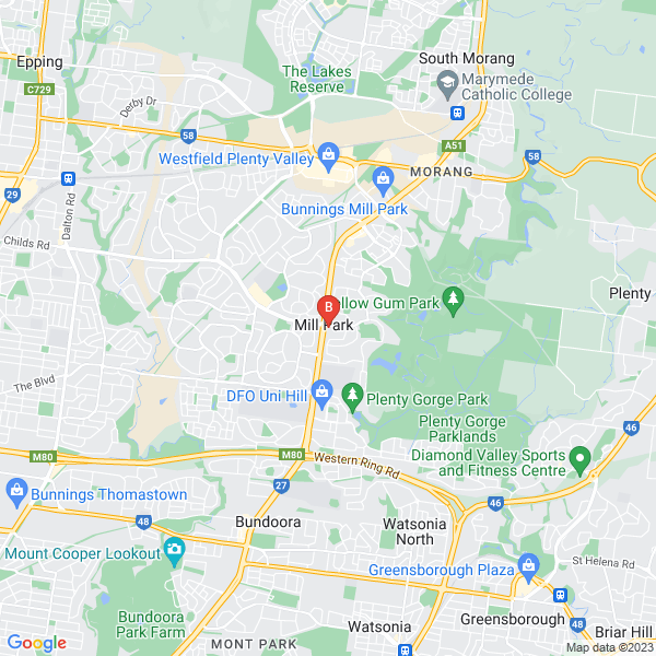 Amm Dental Millpark location map: 3 Blossom Park Dr, Mill park, VIC