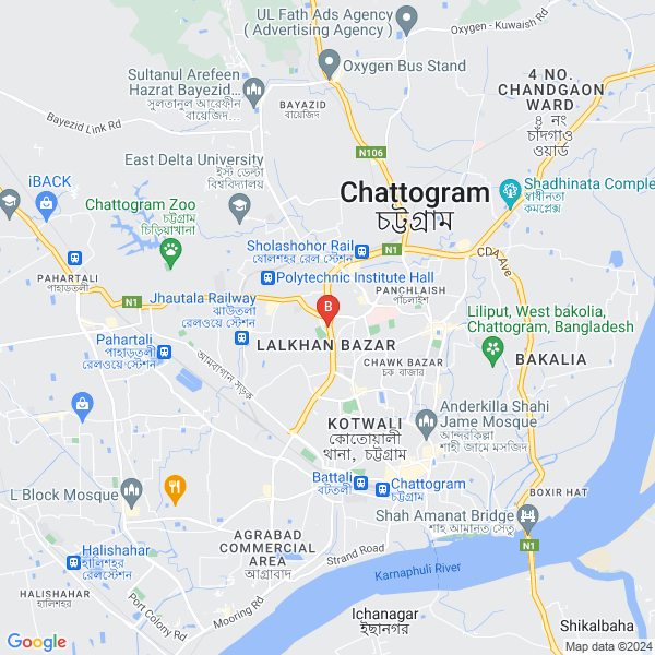 AIMS Education Chattogram location map: Level 8, Madina Tower, 805/A CDA Ave, Chattogram, Chattogram